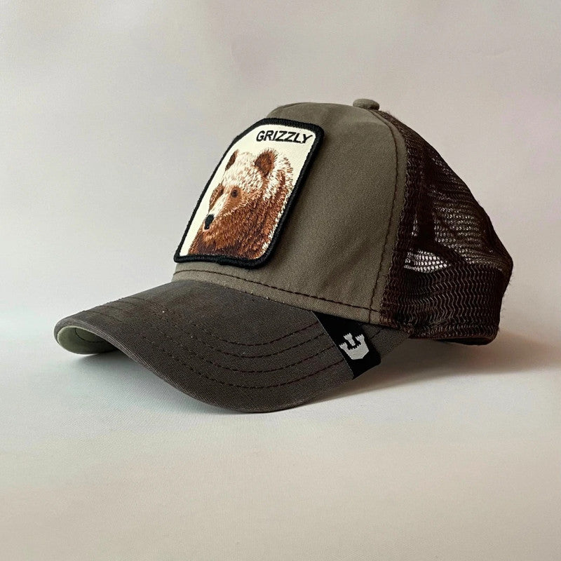 grizzly trucker cap
